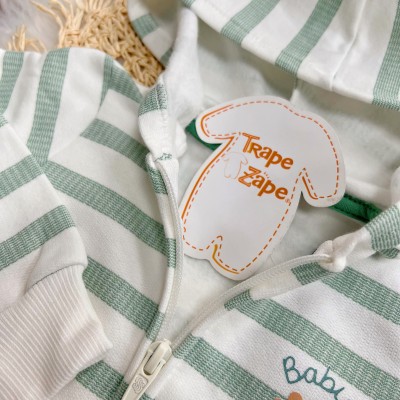 Conj. Jaqueta Baby Dog com capuz e Calça de Moletom - Verde